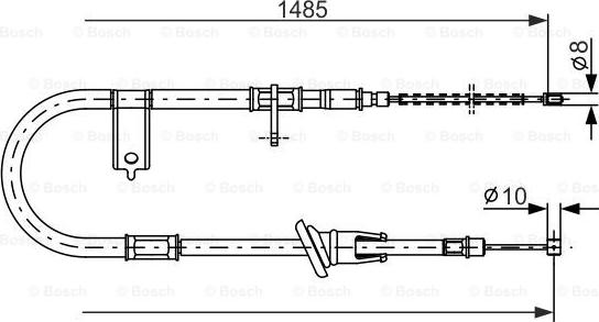 BOSCH 1 987 477 614 - Трос, гальмівна система autocars.com.ua