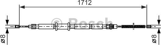 BOSCH 1 987 477 618 - Тросик, cтояночный тормоз avtokuzovplus.com.ua