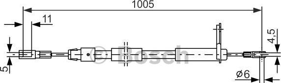 BOSCH 1 987 477 628 - Трос, гальмівна система autocars.com.ua