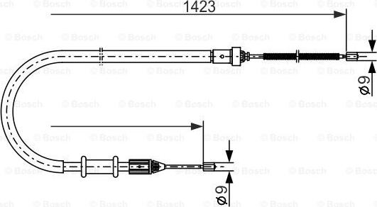 BOSCH 1 987 477 632 - Тросик, cтояночный тормоз avtokuzovplus.com.ua