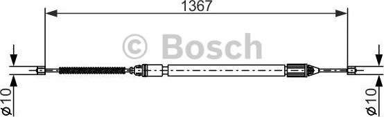 BOSCH 1 987 477 640 - Трос, гальмівна система autocars.com.ua
