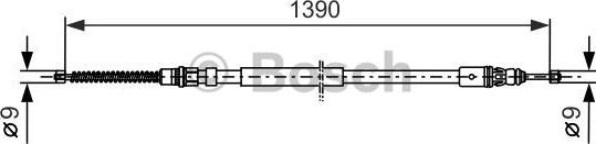 BOSCH 1 987 477 666 - Трос, гальмівна система autocars.com.ua