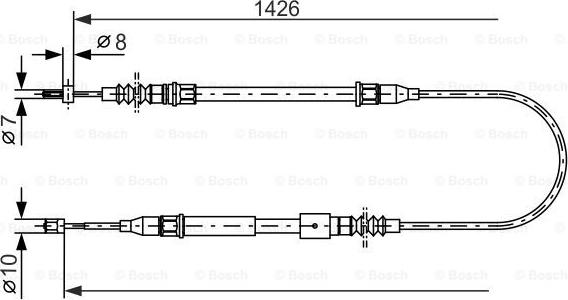 BOSCH 1 987 477 670 - Трос, гальмівна система autocars.com.ua