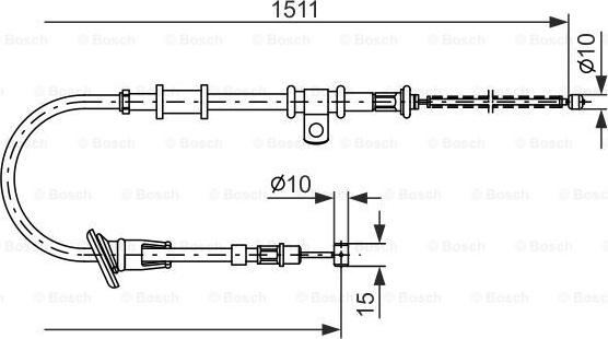 BOSCH 1 987 477 676 - Тросик, cтояночный тормоз avtokuzovplus.com.ua