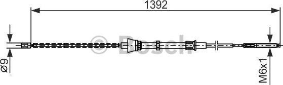 BOSCH 1 987 477 680 - Трос, гальмівна система autocars.com.ua