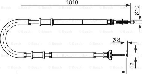 BOSCH 1 987 477 723 - Трос, гальмівна система autocars.com.ua