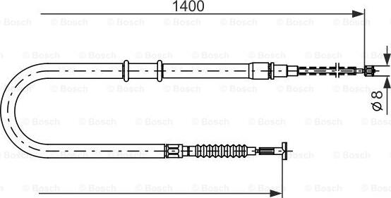 BOSCH 1 987 477 724 - Трос, гальмівна система autocars.com.ua