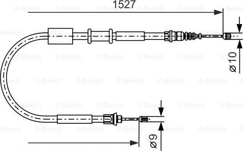 BOSCH 1 987 477 730 - Трос, гальмівна система autocars.com.ua