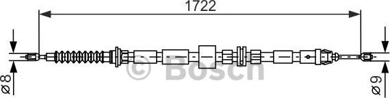 BOSCH 1 987 477 733 - Трос, гальмівна система autocars.com.ua