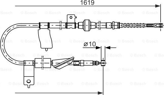 BOSCH 1 987 477 737 - Трос, гальмівна система autocars.com.ua