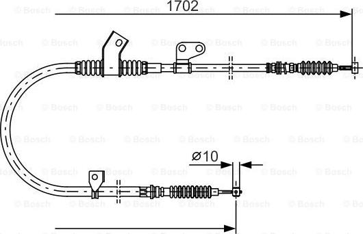 BOSCH 1 987 477 747 - Трос, гальмівна система autocars.com.ua
