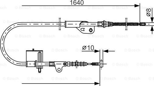 BOSCH 1 987 477 752 - Трос, гальмівна система autocars.com.ua