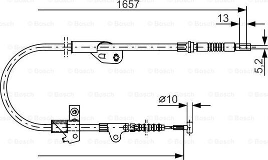 BOSCH 1 987 477 753 - Трос, гальмівна система autocars.com.ua