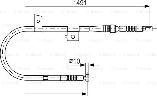 BOSCH 1 987 477 754 - Тросик, cтояночный тормоз autodnr.net