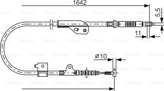 BOSCH 1 987 477 760 - Тросик, cтояночный тормоз avtokuzovplus.com.ua