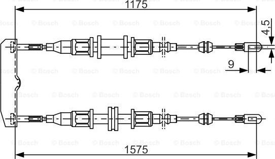 BOSCH 1 987 477 766 - Трос, гальмівна система autocars.com.ua