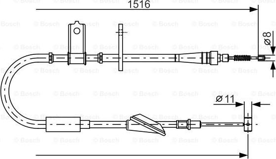 BOSCH 1 987 477 771 - Трос, гальмівна система autocars.com.ua