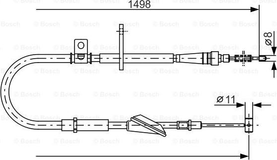 BOSCH 1 987 477 772 - Тросик, cтояночный тормоз avtokuzovplus.com.ua