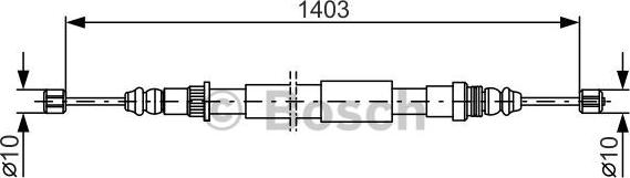 BOSCH 1 987 477 778 - Трос, гальмівна система autocars.com.ua