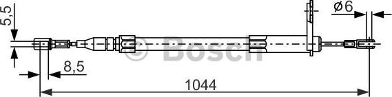 BOSCH 1 987 477 812 - Тросик, cтояночный тормоз autodnr.net