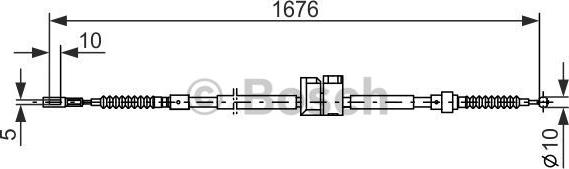 BOSCH 1 987 477 815 - Трос, гальмівна система autocars.com.ua