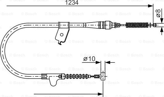 BOSCH 1 987 477 816 - Тросик, cтояночный тормоз avtokuzovplus.com.ua