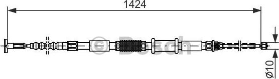 BOSCH 1 987 477 828 - Трос, гальмівна система autocars.com.ua