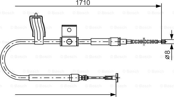 BOSCH 1 987 477 829 - Трос, гальмівна система autocars.com.ua