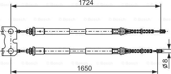 BOSCH 1 987 477 835 - Трос, гальмівна система autocars.com.ua