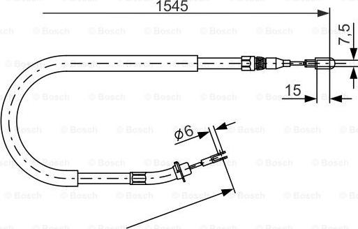 BOSCH 1 987 477 857 - Тросик, cтояночный тормоз avtokuzovplus.com.ua