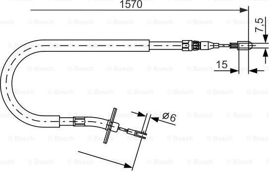 BOSCH 1 987 477 860 - Тросик, cтояночный тормоз avtokuzovplus.com.ua