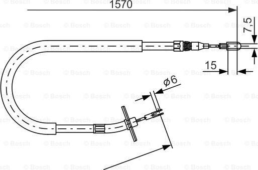 BOSCH 1 987 477 861 - Трос, гальмівна система autocars.com.ua