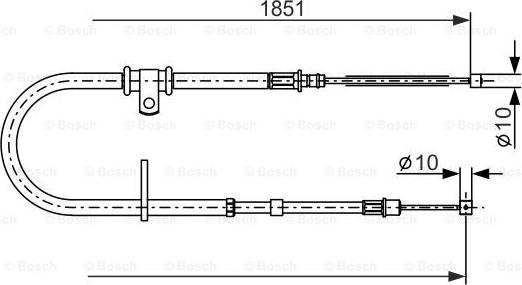 BOSCH 1 987 477 862 - Тросик, cтояночный тормоз avtokuzovplus.com.ua