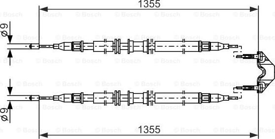 BOSCH 1 987 477 868 - Тросик, cтояночный тормоз avtokuzovplus.com.ua