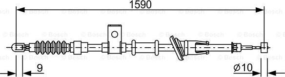 BOSCH 1 987 477 878 - Тросик, cтояночный тормоз avtokuzovplus.com.ua