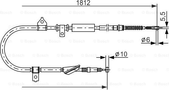 BOSCH 1 987 477 888 - Трос, гальмівна система autocars.com.ua