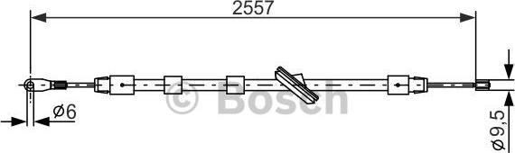 BOSCH 1 987 477 896 - Тросик, cтояночный тормоз avtokuzovplus.com.ua