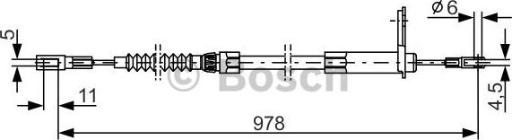 BOSCH 1 987 477 900 - Трос, гальмівна система autocars.com.ua