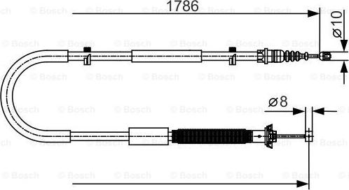 BOSCH 1 987 477 910 - Трос, гальмівна система autocars.com.ua