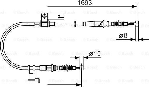 BOSCH 1 987 477 917 - Трос, гальмівна система autocars.com.ua