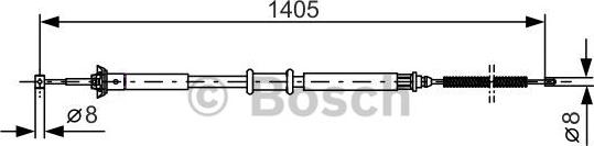 BOSCH 1 987 477 928 - Гальмівний трос autocars.com.ua