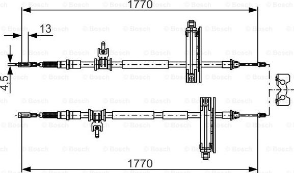 BOSCH 1 987 477 931 - Трос, гальмівна система autocars.com.ua