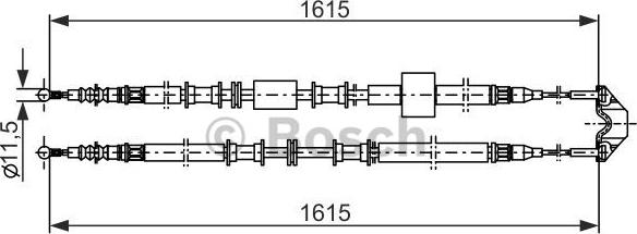 BOSCH 1 987 477 935 - Трос, гальмівна система autocars.com.ua