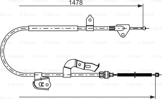 BOSCH 1 987 477 951 - Тросик, cтояночный тормоз avtokuzovplus.com.ua