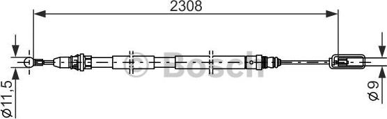 BOSCH 1 987 477 953 - Трос, гальмівна система autocars.com.ua