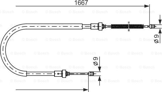 BOSCH 1 987 477 956 - Трос, гальмівна система autocars.com.ua