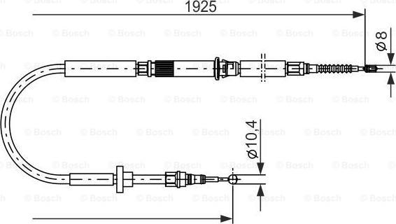 BOSCH 1987477959 - Трос, гальмівна система autocars.com.ua