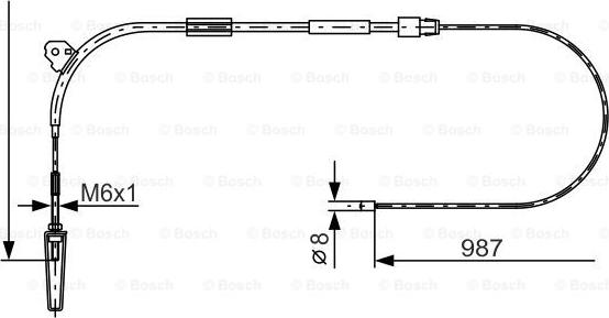 BOSCH 1 987 477 960 - Трос, гальмівна система autocars.com.ua