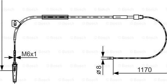 BOSCH 1 987 477 961 - Трос, гальмівна система autocars.com.ua