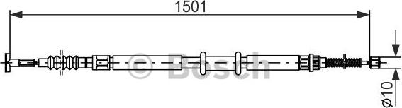 BOSCH 1 987 477 969 - Трос, гальмівна система autocars.com.ua